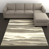 8' X 11' Blue and Gray Abstract Power Loom Area Rug - Homeroots - Flyclothing LLC