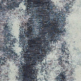 12' Runner Navy and Ivory Abstract Power Loom Runner Rug - Homeroots - Flyclothing LLC