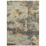 5' X 7' Gray and Ivory Abstract Power Loom Area Rug - Homeroots - Flyclothing LLC
