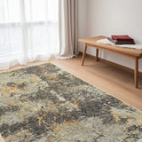 5' X 7' Gray and Ivory Abstract Power Loom Area Rug - Homeroots - Flyclothing LLC