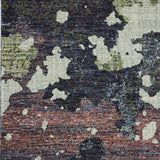 8' Runner Blue and Green Abstract Power Loom Runner Rug - Homeroots - Flyclothing LLC