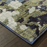 7' X 10' Blue and Green Abstract Power Loom Area Rug - Homeroots - Flyclothing LLC
