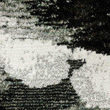 10' X 13' Gray and White Abstract Power Loom Area Rug - Homeroots - Flyclothing LLC