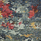 8' Runner Blue Abstract Power Loom Runner Rug - Homeroots - Flyclothing LLC