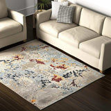 5' X 7' Blue and Beige Abstract Power Loom Area Rug - Homeroots - Flyclothing LLC