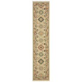 2' X 10' Beige And Ivory Oriental Power Loom Runner Rug With Fringe - Homeroots - Flyclothing LLC