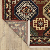 2' X 10' Red And Ivory Oriental Power Loom Runner Rug With Fringe - Homeroots - Flyclothing LLC