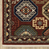2' X 10' Red And Ivory Oriental Power Loom Runner Rug With Fringe - Homeroots - Flyclothing LLC