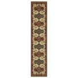 12' Red and Ivory Oriental Power Loom Runner Rug - Homeroots - Flyclothing LLC