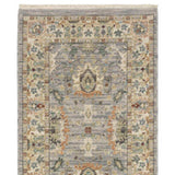 2' X 10' Gray And Ivory Oriental Power Loom Runner Rug With Fringe - Homeroots - Flyclothing LLC