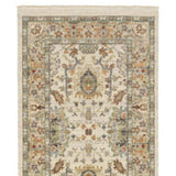 2' X 10' Gray And Ivory Oriental Power Loom Runner Rug With Fringe - Homeroots - Flyclothing LLC