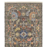 2' X 10' Charcoal Oriental Power Loom Runner Rug With Fringe - Homeroots - Flyclothing LLC