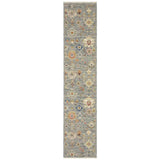 2' X 10' Gray And Ivory Oriental Power Loom Runner Rug With Fringe - Homeroots - Flyclothing LLC