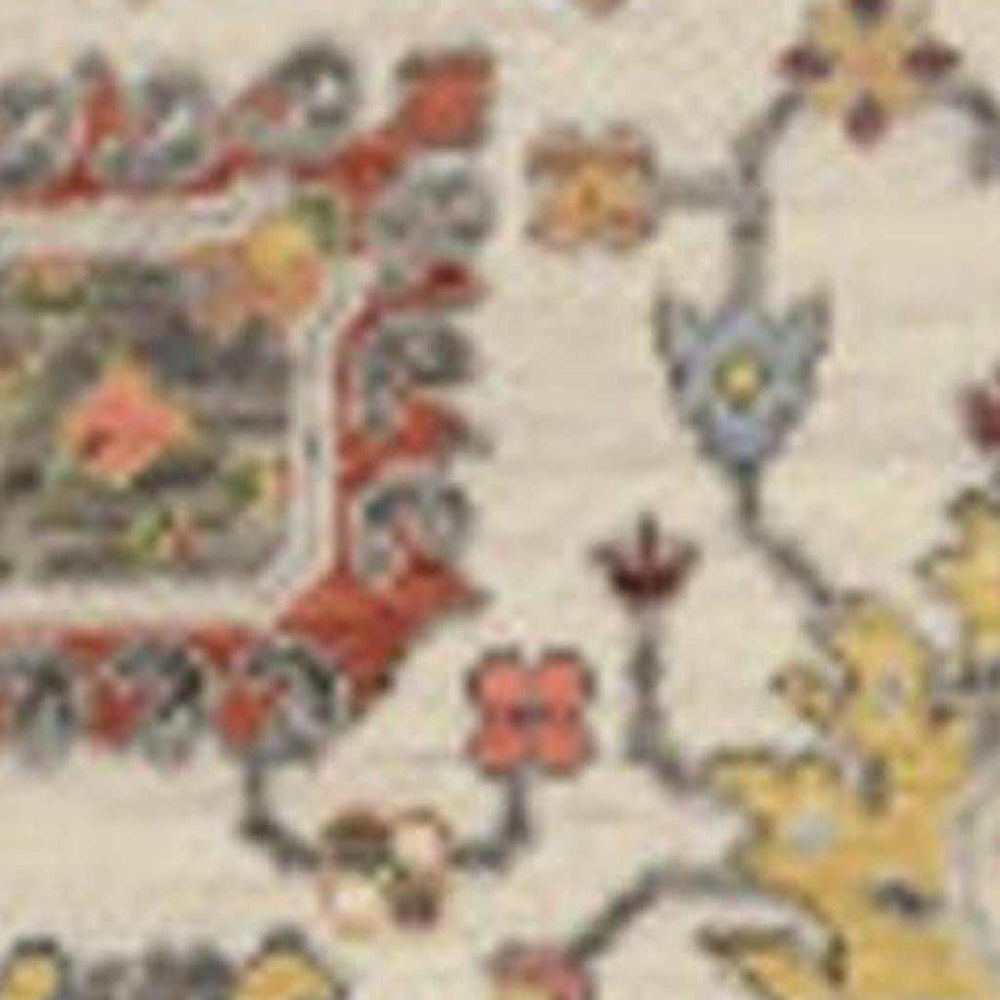 2' X 10' Gray And Ivory Oriental Power Loom Runner Rug With Fringe - Homeroots - Flyclothing LLC