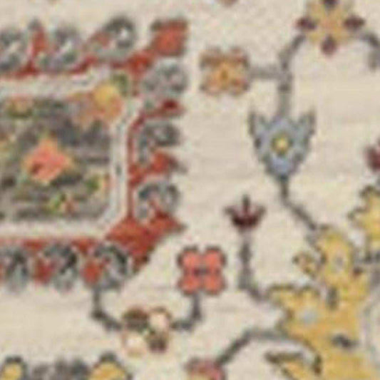 2' X 10' Gray And Ivory Oriental Power Loom Runner Rug With Fringe - Homeroots - Flyclothing LLC