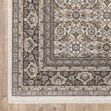 10' X 13' Ivory And Grey Oriental Power Loom Stain Resistant Area Rug With Fringe - Homeroots - Flyclothing LLC