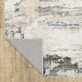 2' X 8' Gray And Ivory Abstract Printed Stain Resistant Non Skid Runner Rug - Homeroots - Flyclothing LLC