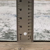 4' X 6' Silver Grey Charcoal And Light Blue Abstract Printed Stain Resistant Non Skid Area Rug - Homeroots - Flyclothing LLC