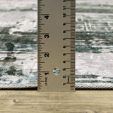 4' X 6' Silver Grey Teal Blue And Charcoal Abstract Printed Stain Resistant Non Skid Area Rug - Homeroots - Flyclothing LLC