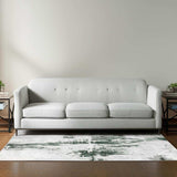 5' X 7' Gray And White Abstract Printed Stain Resistant Non Skid Area Rug - Homeroots - Flyclothing LLC