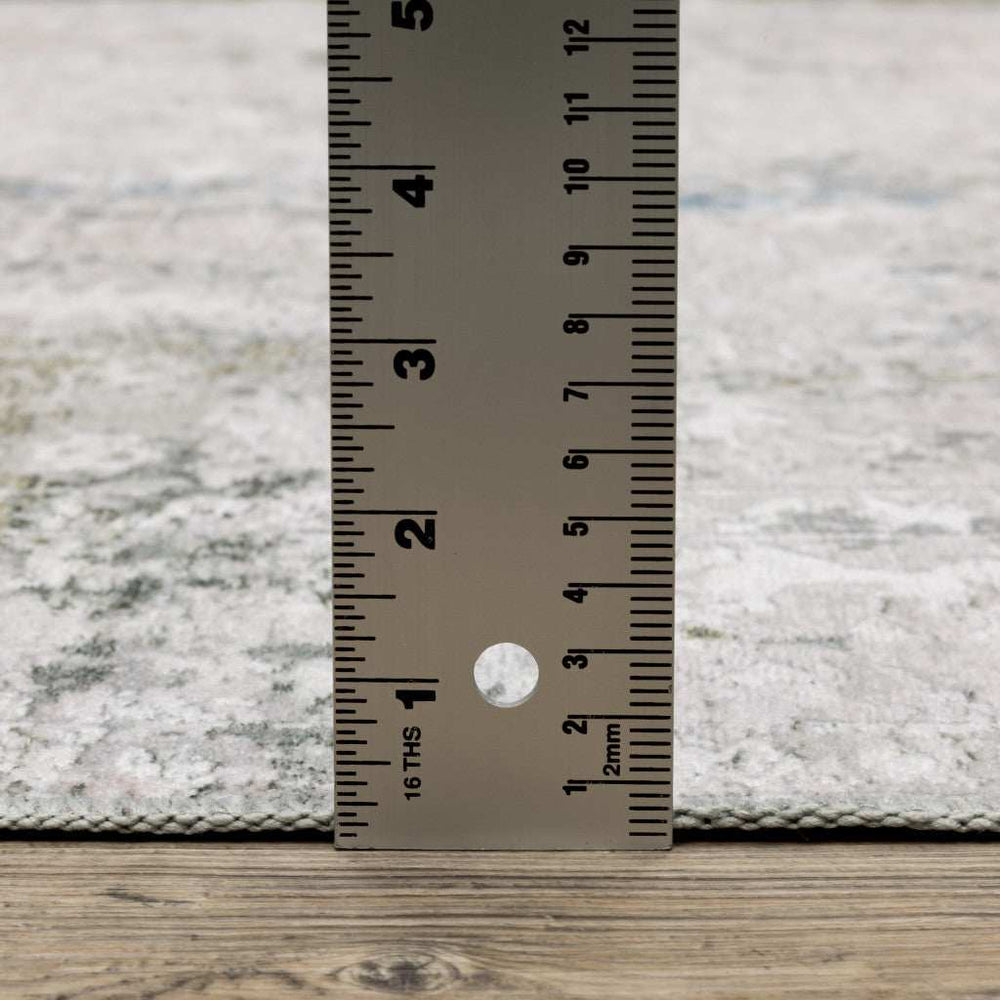 2' X 3' Ivory And Blue Abstract Printed Stain Resistant Non Skid Area Rug - Homeroots - Flyclothing LLC