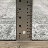 2' X 8' Gray And Ivory Oriental Printed Stain Resistant Non Skid Runner Rug - Homeroots - Flyclothing LLC