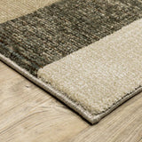 10' X 13' Brown and Ivory Geometric Power Loom Area Rug - Homeroots - Flyclothing LLC