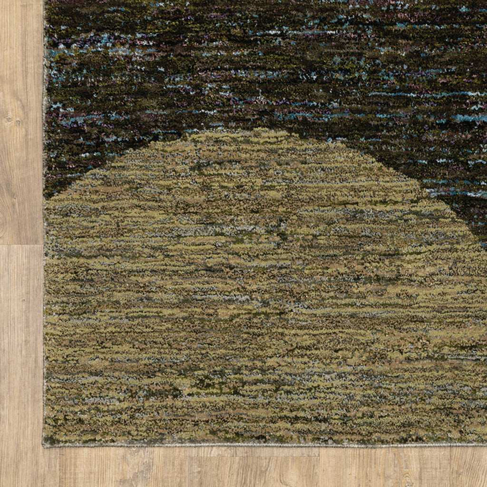 8' Runner Blue and Beige Geometric Power Loom Runner Rug - Homeroots - Flyclothing LLC