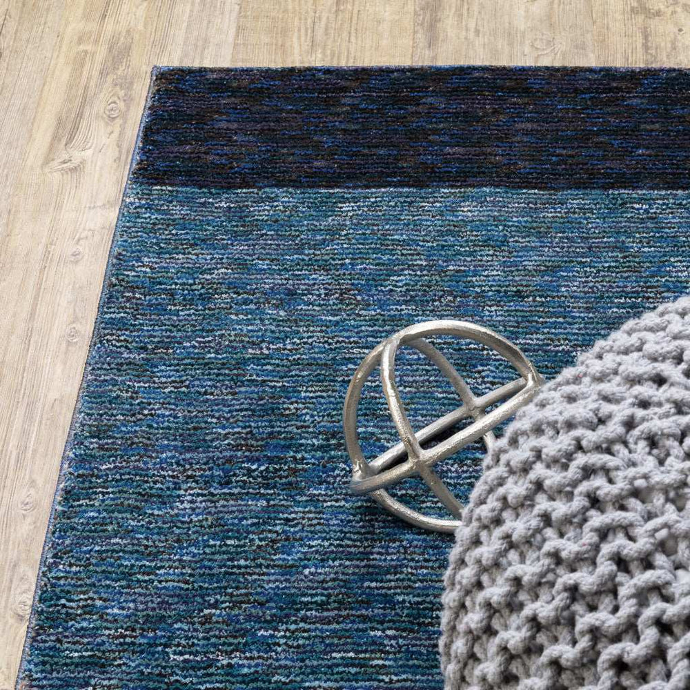 5' X 7' Blue Purple Grey and Teal Geometric Power Loom Area Rug - Homeroots - Flyclothing LLC