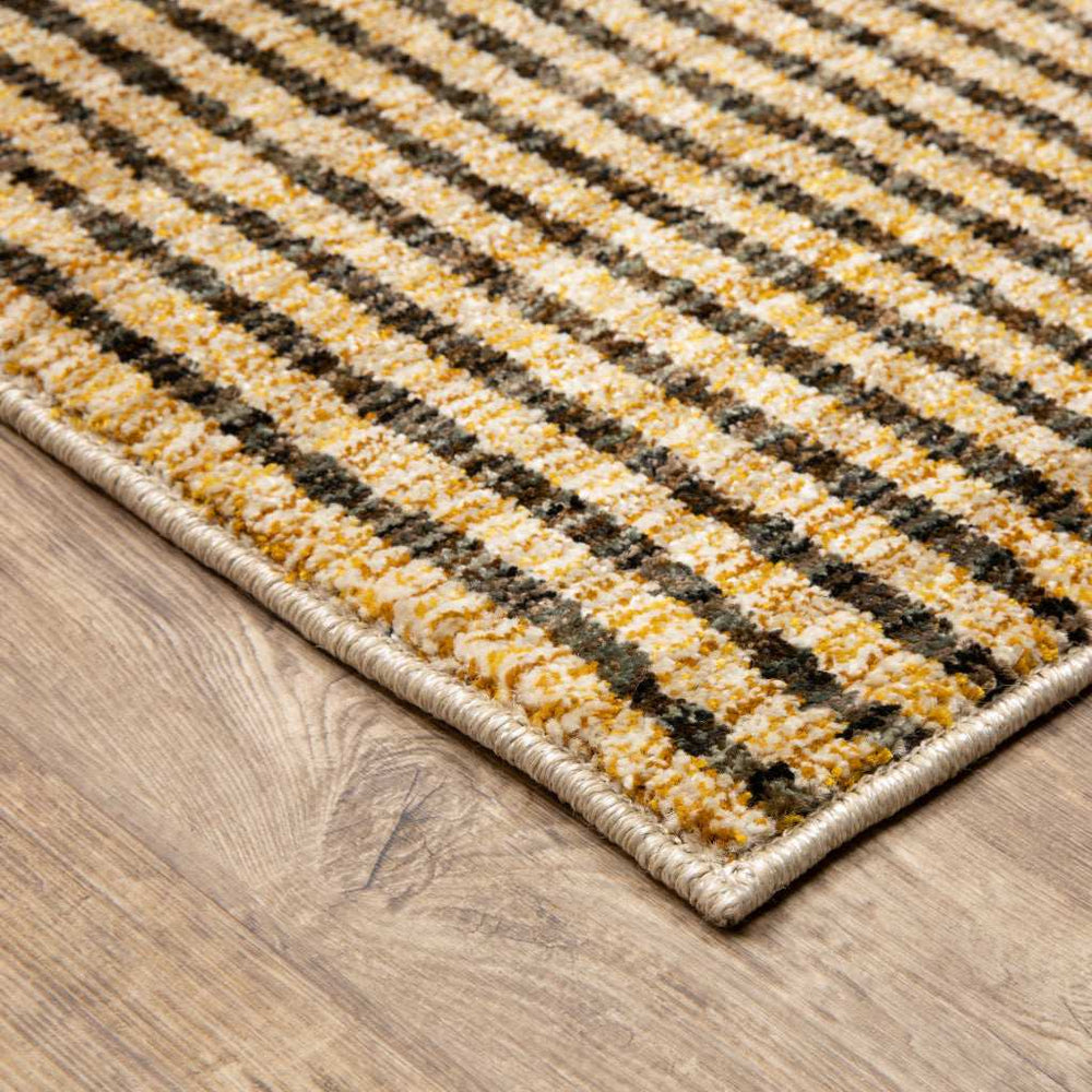 10' X 13' Blue and Beige Geometric Power Loom Area Rug - Homeroots - Flyclothing LLC