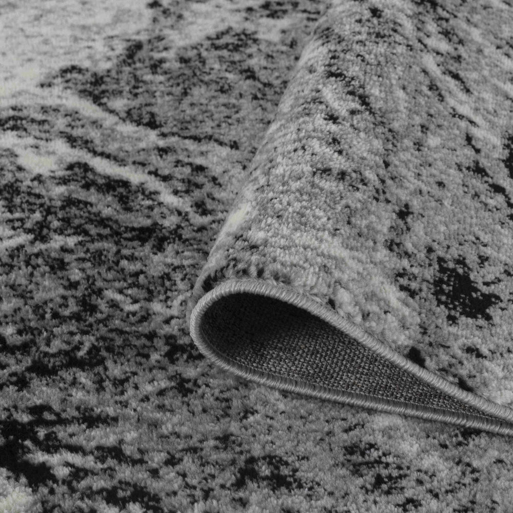 2' X 13' Grey Abstract Area Rug - Homeroots - Flyclothing LLC