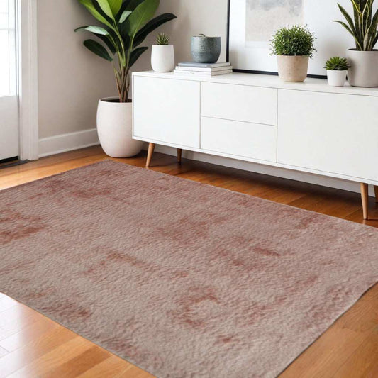 4' X 6' Pink Shag Tufted Handmade Area Rug - Homeroots - Flyclothing LLC