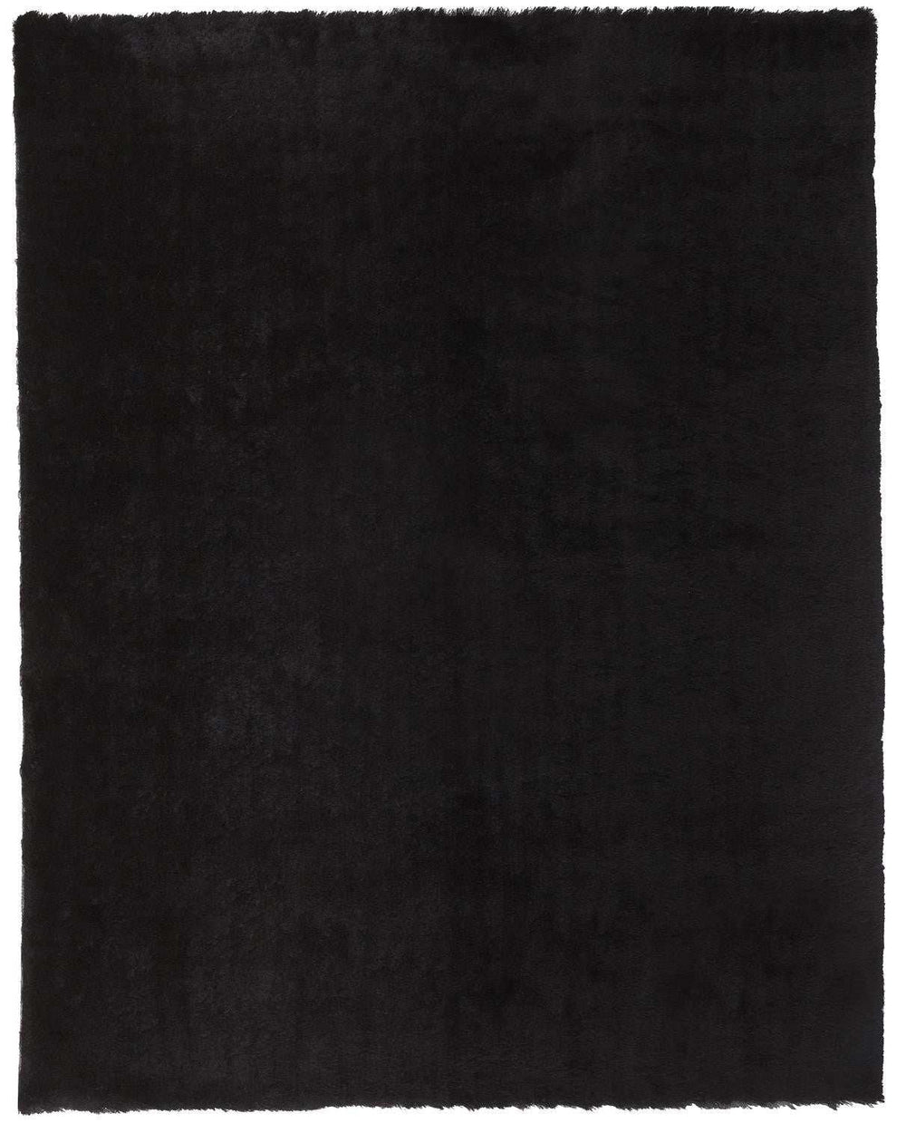 4' X 6' Black Shag Tufted Handmade Area Rug - Homeroots - Flyclothing LLC