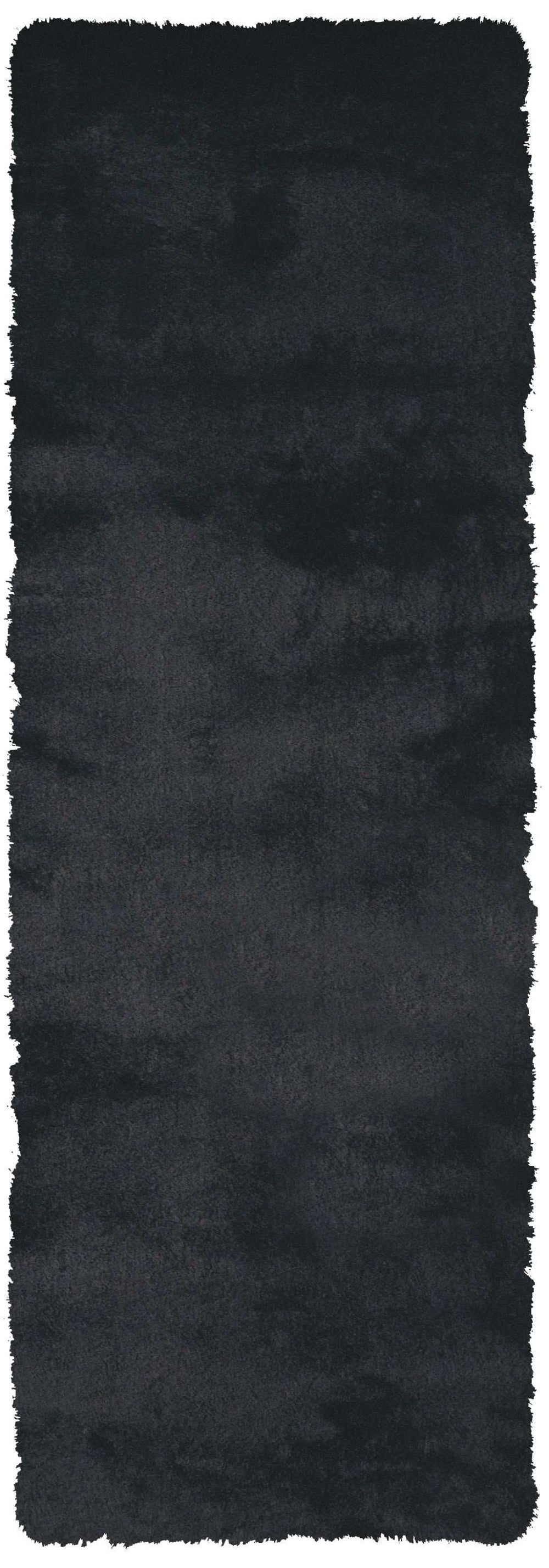 6' Runner Black Shag Hand Tufted Runner Rug - Homeroots - Flyclothing LLC