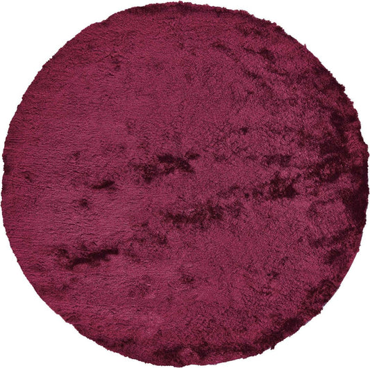 10' Red And Purple Round Shag Tufted Handmade Area Rug - Homeroots - Flyclothing LLC