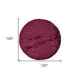 10' Red And Purple Round Shag Tufted Handmade Area Rug - Homeroots - Flyclothing LLC