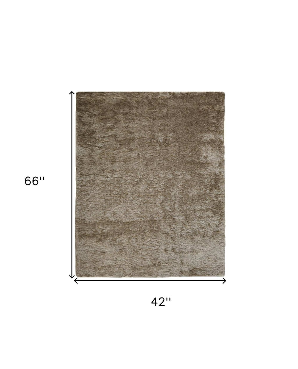4' X 6' Tan And Taupe Shag Tufted Handmade Area Rug - Homeroots - Flyclothing LLC