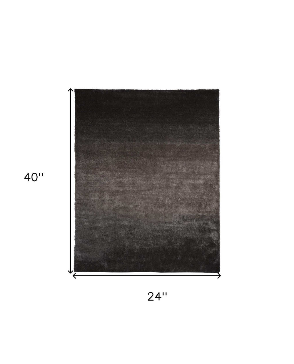 2' X 3' Gray And Black Shag Tufted Handmade Area Rug - Homeroots - Flyclothing LLC