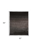 4' X 6' Gray And Black Shag Tufted Handmade Area Rug - Homeroots - Flyclothing LLC