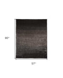 5' X 8' Gray And Black Shag Tufted Handmade Area Rug - Homeroots - Flyclothing LLC