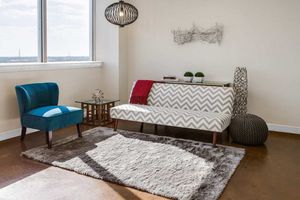 8' X 10' Gray And Black Shag Tufted Handmade Area Rug - Homeroots - Flyclothing LLC