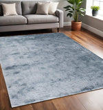 5' X 8' Blue And Silver Shag Tufted Handmade Area Rug - Homeroots - Flyclothing LLC