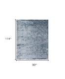 8' X 10' Blue And Silver Shag Tufted Handmade Area Rug - Homeroots - Flyclothing LLC