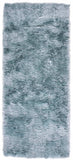 6' Blue And Silver Shag Tufted Handmade Runner Rug - Homeroots - Flyclothing LLC