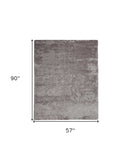 5' X 8' Gray And Silver Shag Handmade Area Rug - Homeroots - Flyclothing LLC