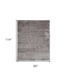 8' X 10' Gray And Silver Shag Tufted Handmade Area Rug - Homeroots - Flyclothing LLC