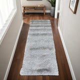 6' Gray Shag Hand Tufted Runner Rug - Homeroots - Flyclothing LLC