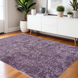 4' X 6' Purple Shag Tufted Handmade Area Rug - Homeroots - Flyclothing LLC