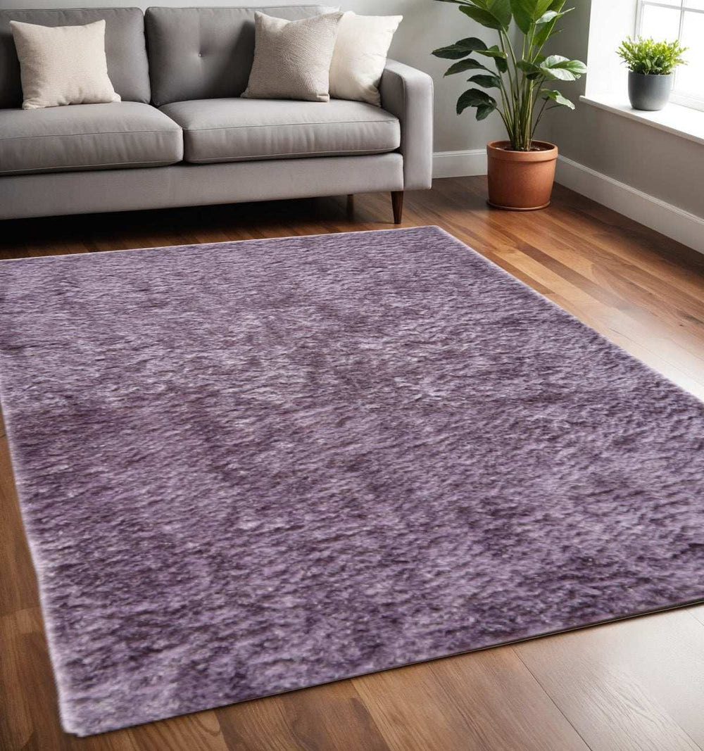 5' X 8' Purple Shag Tufted Handmade Area Rug - Homeroots - Flyclothing LLC