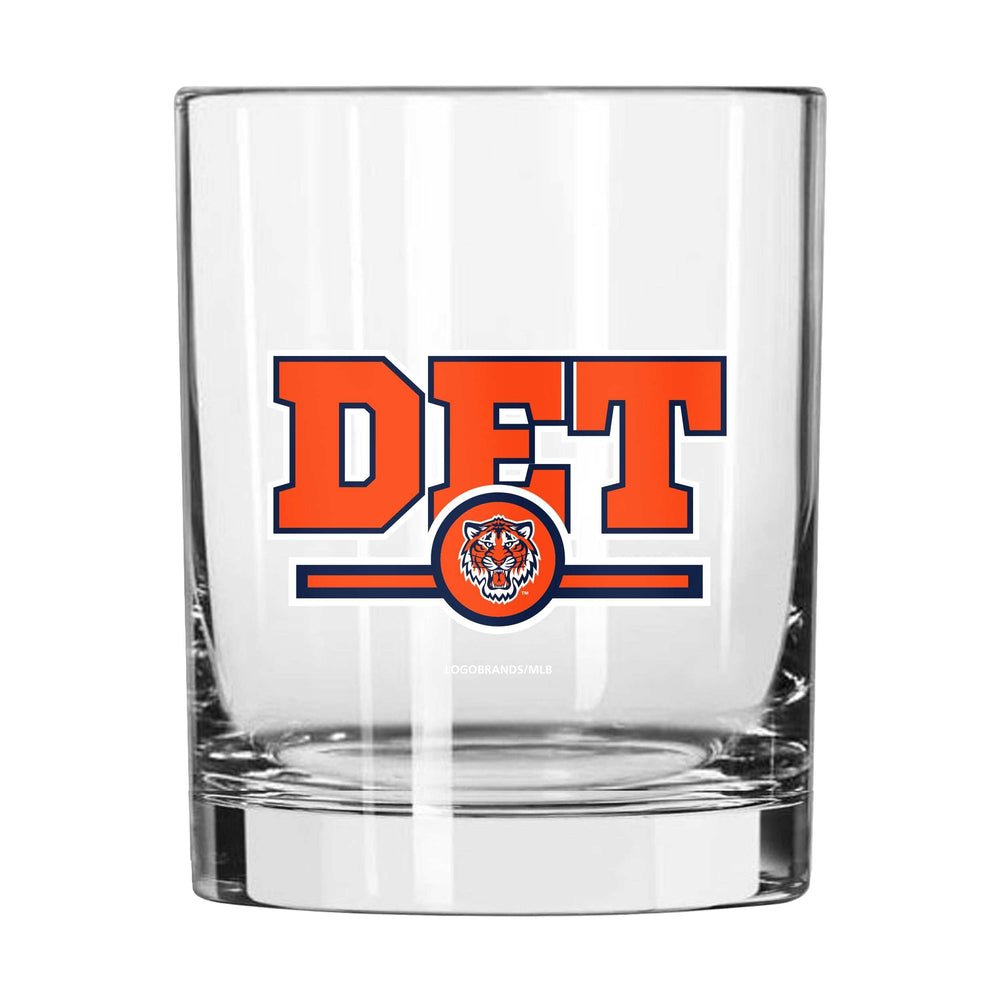 Detroit Tigers 14oz Letterman Rocks Glass - Logo Brands - Flyclothing LLC